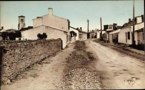 Ak l'Aiguillon sur Mer Vendee, Straße, Häuser