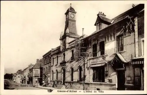 Ak Cosne d'Allier Allier, Rathaus