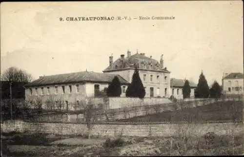 Ak Châteauponsac Château Ponsac Haute Vienne, Ecole Communale