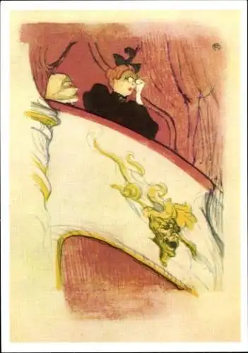 Künstler Ak Toulouse-Lautrec, Henri, Die Loge mit der goldenen Maske