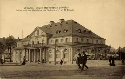 Ak Dresden Altstadt, Neues Italienisches Dörfchen, erbaut von Prof. H. Erlwein