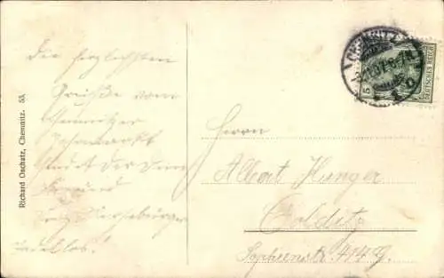 Ak Chemnitz in Sachsen, Chemnitz Centraltheater,  Architektur, Straßenszene