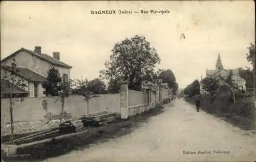 Ak Bagneux Indre, Rue Principale