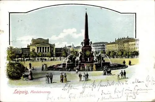 Ak Leipzig, Mendebrunnen