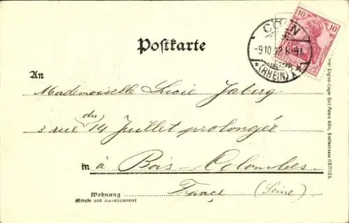 Ak Köln am Rhein, Jan van Werth, Teilansicht