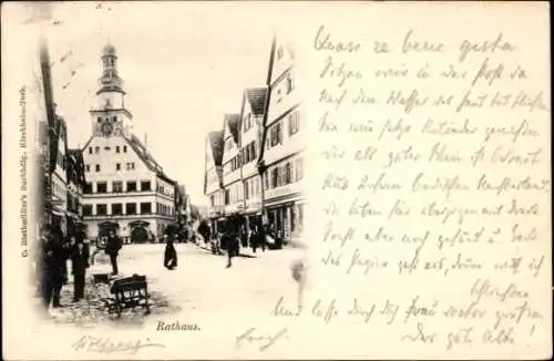 Ak Kirchheim unter Teck Württemberg, Rathaus