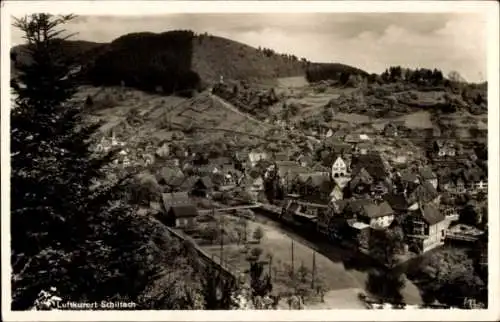 Ak Schiltach im Schwarzwald, Luftkurort  Landschaft, Fachwerkhäuser, Fluss
