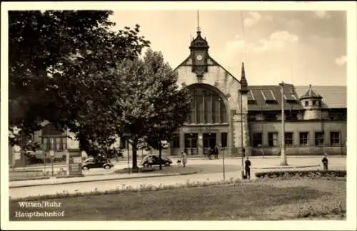 Ak Witten an der Ruhr, Hauptbahnhof,Witten/Ruhr, architektonisches Bauwerk,  Aufnahme