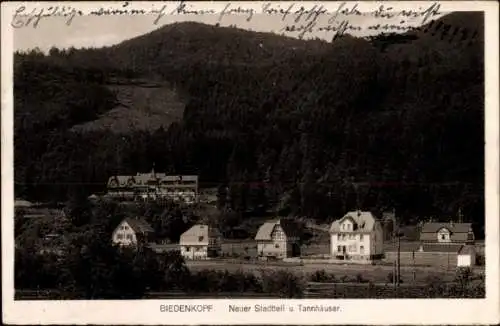Ak Biedenkopf an der Lahn,  Neuer Stadtteil, Tannhäuser, Häuser, Berglandschaft