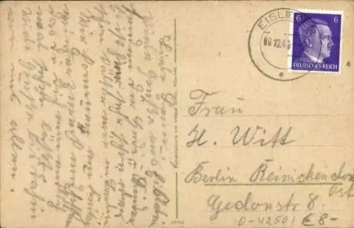 Ak Lutherstadt Eisleben, Eisleben Oberrealschule, farbige ,  Gebäude