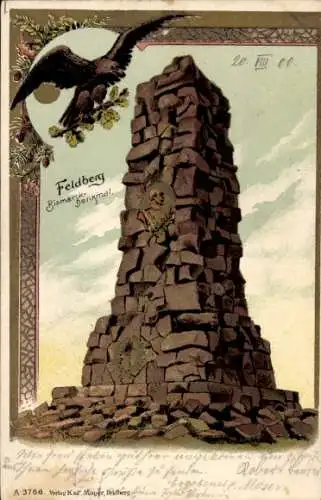 Litho Feldberg im Schwarzwald, Bismarckdenkmal, Adler