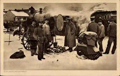 Ak Deutsche Soldaten, Entlausungsapparat