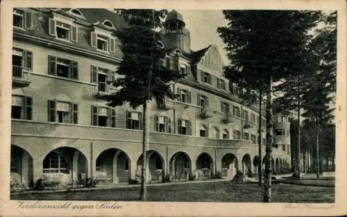 Ak Schwäbisch Gmünd im Ostalbkreis, Schönblick Erholungsheim, Vorderansicht gegen Süden