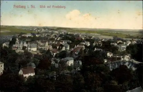 Ak Friedeburg Freiberg in Sachsen,  Blick auf Friedeburg, farbige , ländliche Ansicht