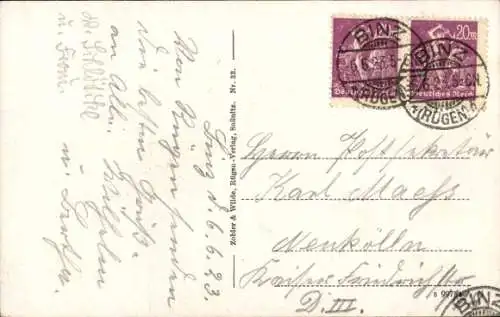 Ak Seebad Binz auf Rügen, Kurhaus, Strand,  Rügen,  