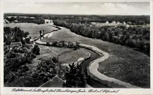 Ak Bad Fallingbostel Lüneburger Heide, Landschaftsaufnahme, Blick ins Böhmatal, Wasserlauf, Bäume