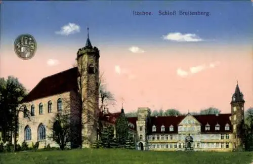 Ak Breitenburg bei Itzehoe in Holstein, Schloss Breitenburg, Wappen
