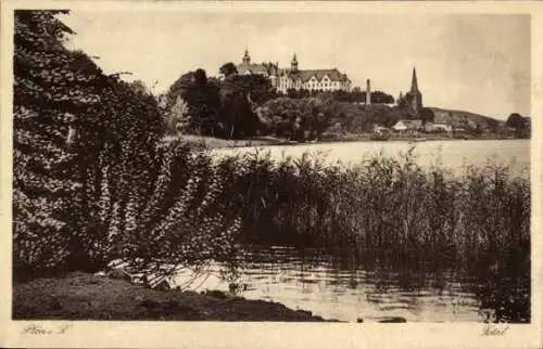 Ak Plön am See Holstein, Historische Gebäude, See, Natur, Hochland, Kirche