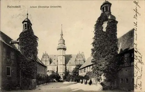 Ak Helmstedt in Niedersachsen, Juleum, ehemalige Universität,  Gebäude, Begrünung, nostalgische A