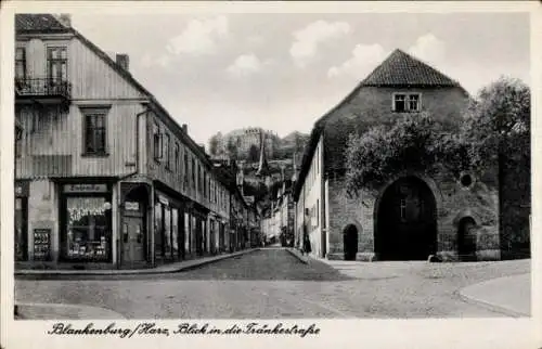Ak Blankenburg am Harz, Blick in die Tränkestraße