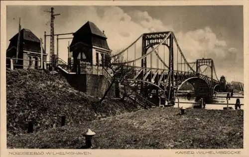 Ak Wilhelmshaven an der Nordsee, Kaiser Wilhelmbrücke, Nordseebad   Architektur