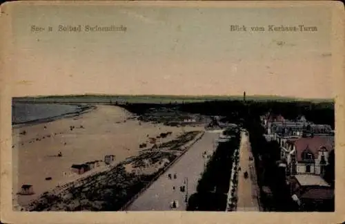 Ak Świnoujście Swinemünde Pommern, Blick vom Kurhaus-Turm