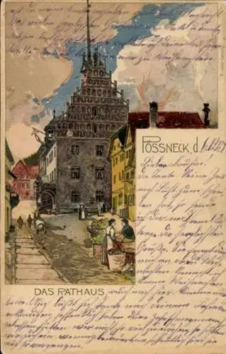 Litho Pößneck in Thüringen, Rathaus