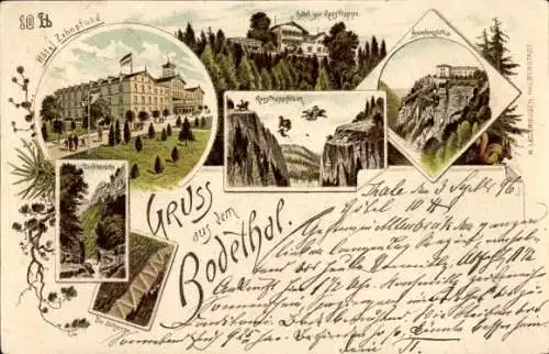 Litho Thale, Hotel Zehnpfund, Zur Rosstreppe