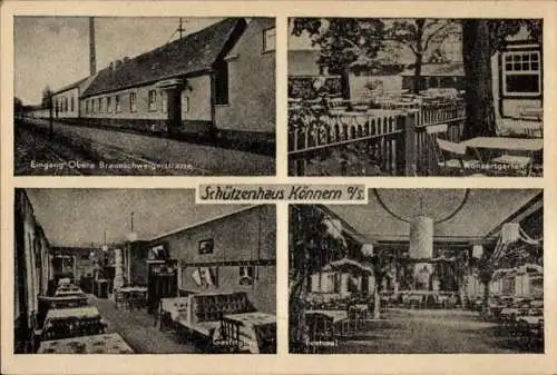 Ak Könnern im Salzlandkreis, Schützenhaus, Obere Braunschweiger Straße, Festsaal