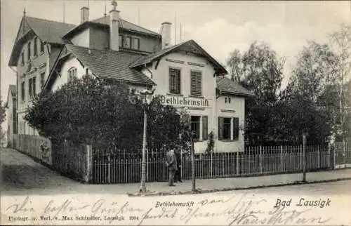 Ak Bad Lausigk Bad Lausick in Sachsen, Gebäude Bethlehemstift,  ngrafik, Max Schindler