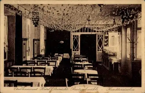 Ak Rentzschmühle Pöhl im Vogtland, Hotel Steinicht, Konditoreisalon, Bes. Lucas May