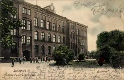 Ak Bitterfeld in Sachsen Anhalt, Realschule