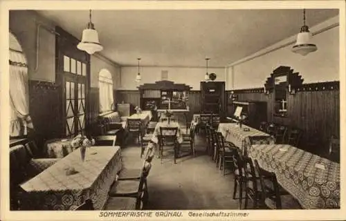 Ak Grünau Leutenberg in Thüringen, Gesellschaftszimmer im Gasthaus