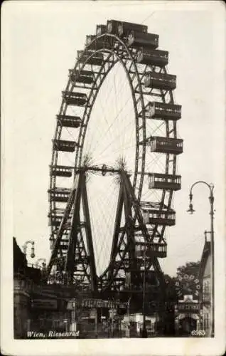 Ak Wien 1 Innere Stadt,  Riesenrad, großes Fahrgeschäft,  