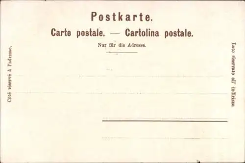 Litho Zürich Stadt Schweiz, Theater mit Post