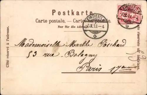 Litho Einsiedeln Kanton Schwyz Schweiz, Kloster Einsiedeln, Graden Mutter, Prozession