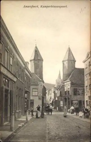 Ak Amersfoort Utrecht Niederlande, Stadtansicht mit Kamperbinnenpoort,  Gebäude, Straßenansicht