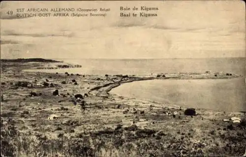 Ganzsachen Ak Kigoma Tansania, Deutsch-Ost-Afrika, belgische Okkupation, Bucht