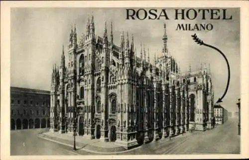 Ak Milano Mailand Lombardia, Dom, Rosa Hotel