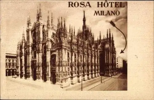 Ak Milano Mailand Lombardia, Dom, Rosa Hotel