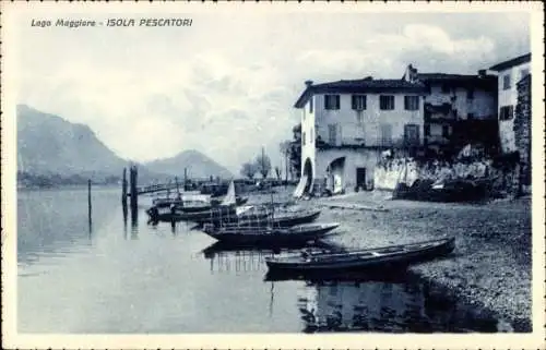 Ak Isola dei Pescatori Isola Superiore Lago Maggiore Piemonte, Lago Maggiore, schöne Landschaft, 