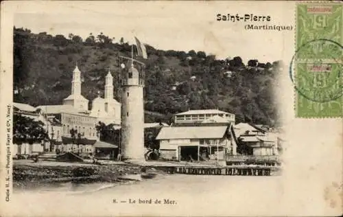 Ak Saint Pierre Martinique, Le bord de Mer
