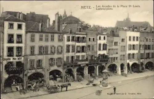 Ak Metz Moselle, Ludwigsplatz