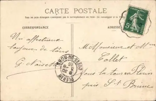 Ak Gondrecourt le Chateau Meuse, GONDRECOURT, Rue de Bonnet, Straßenansicht,  Gebäude, Menschen