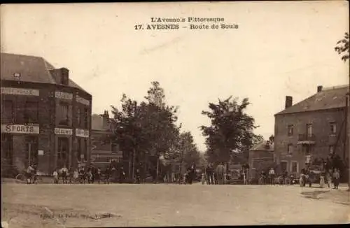 Ak Avesnes sur Helpe Nord, Route de Souis