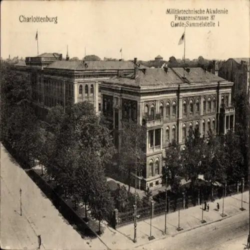 Ak Berlin Charlottenburg, Militärtechnische Akademie, Fasanenstraße 87, Gardesammelstelle I