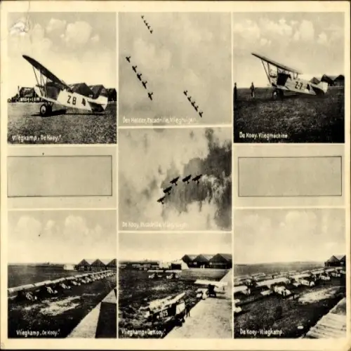Ak Den Helder Nordholland Niederlande, De Kooy Air Camp, Flugmaschine