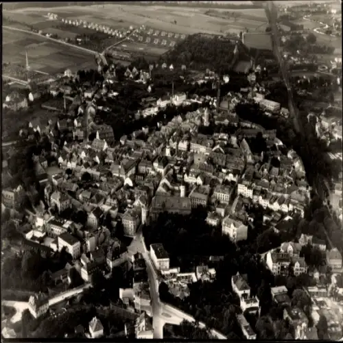 Ak Lubań Lauban Schlesien,  Stadt, Straße, Häuser, Bäume