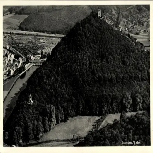 Ak Bad Nassau an der Lahn, Fliegeraufnahme