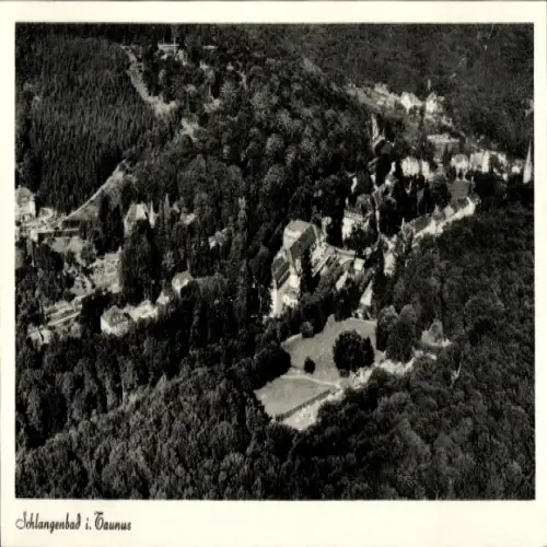 Ak Schlangenbad im Taunus Hessen, Fliegeraufnahme